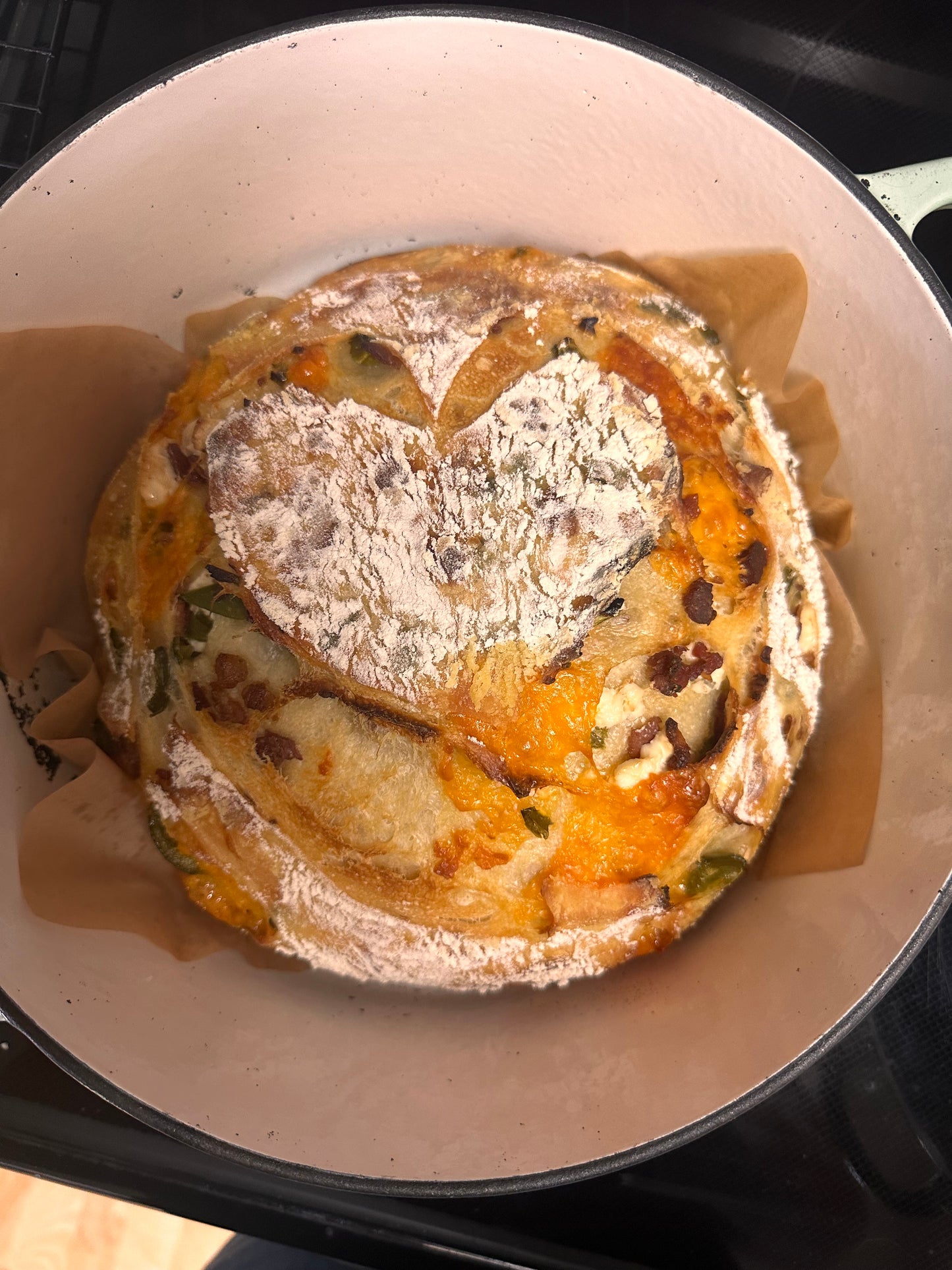 Bacon, Cheddar, Cream Cheese, Jalapeño Sourdough Bread
