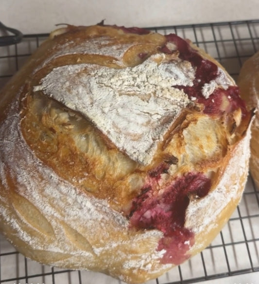 Raspberry Cream Cheese Sourdough Bread